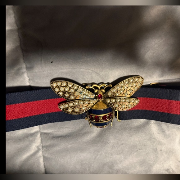 Elegant Gold and Blue Bee Belt main image 5